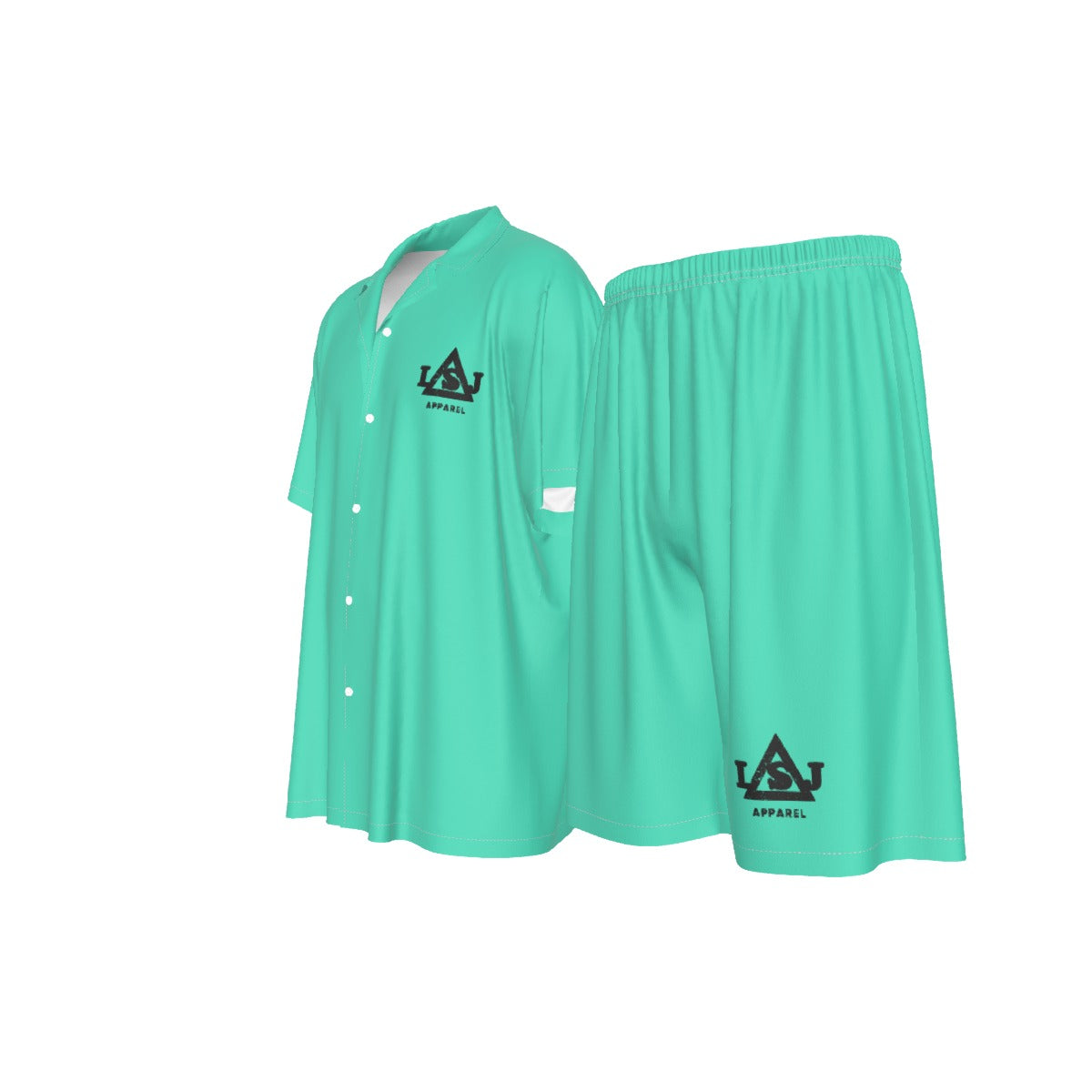 Mint Mirage Men's Imitation Silk Shirt Suit