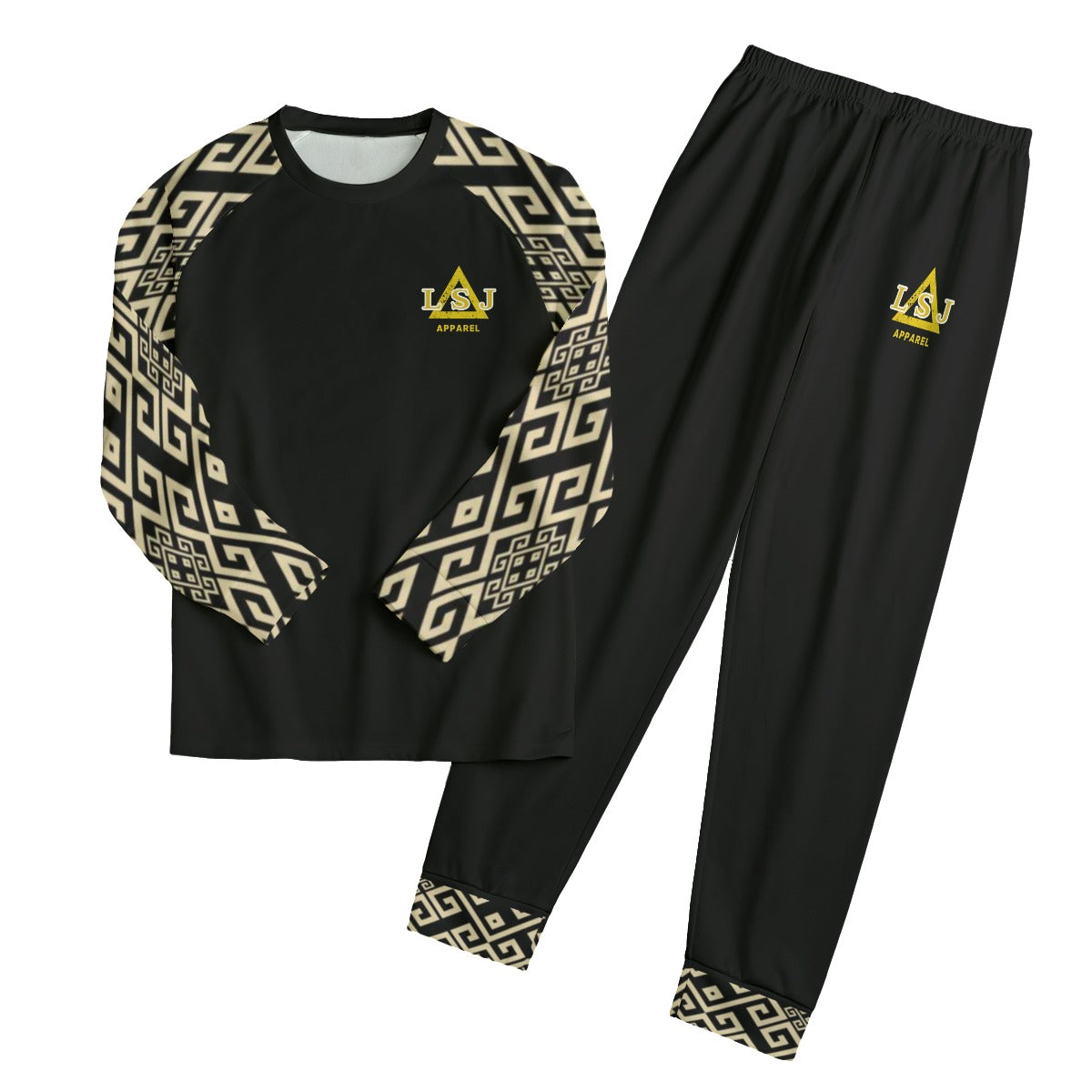 LSJ Black & Gold Men's Crew Neck Sweatshirt