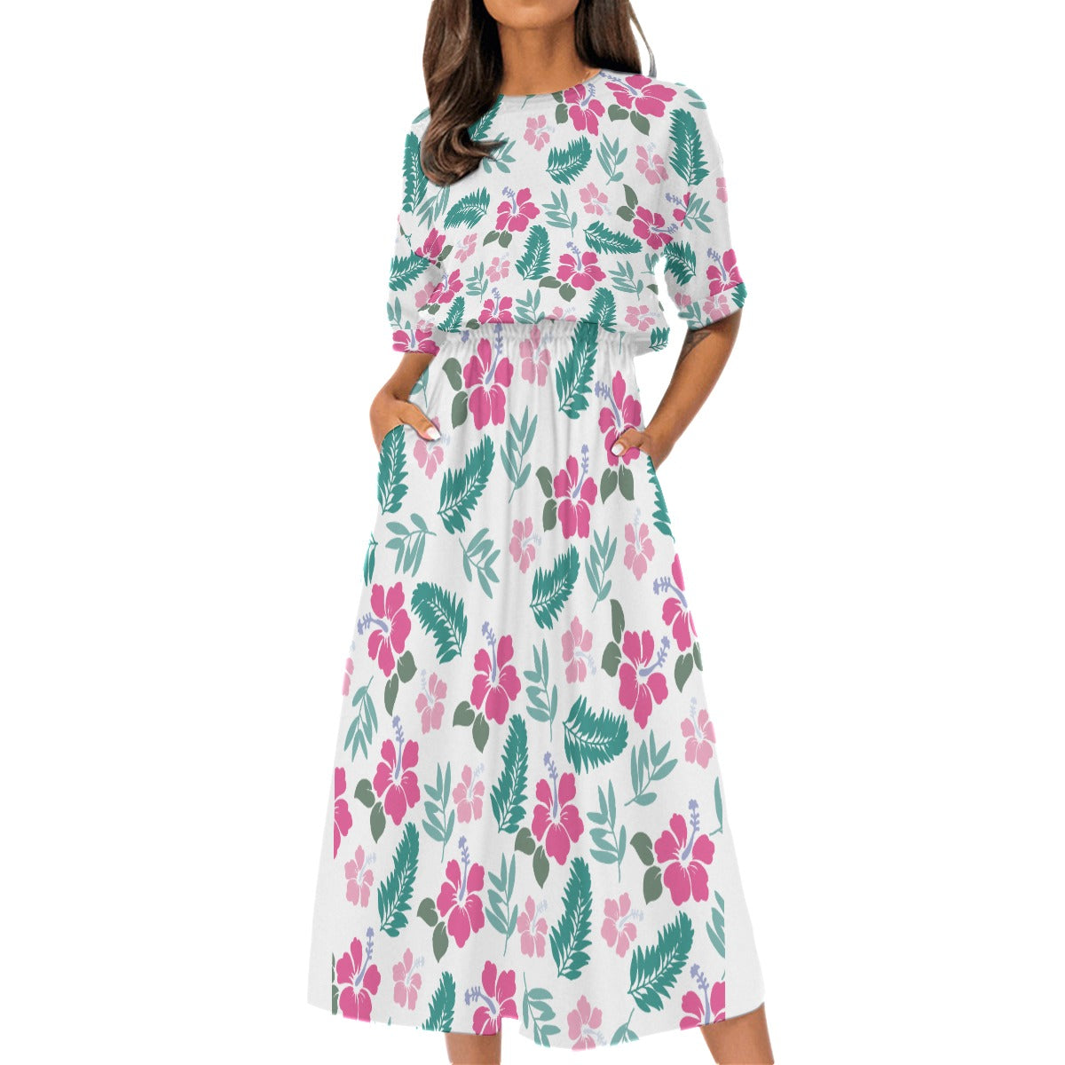 Petal Perfect Elastic Waist Dress