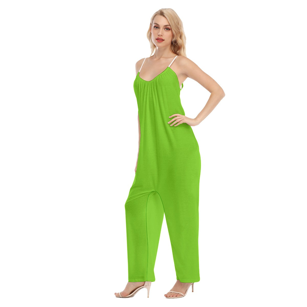Women's Loose Cami Jumpsuit - Green