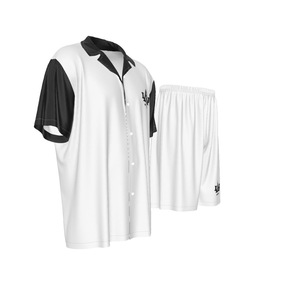 Contrast Couture Men's Imitation Silk Shirt Suit