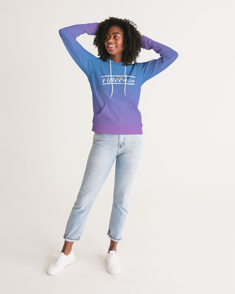 1529 Purple & Blue Women's Hoodie