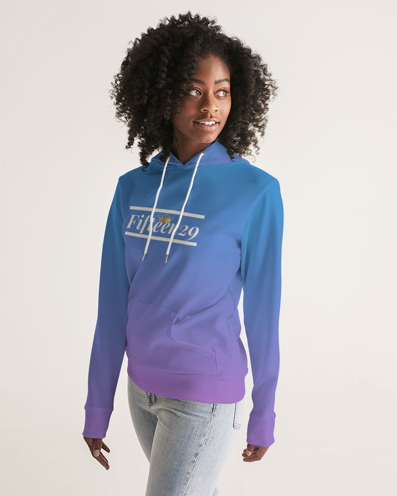 1529 Purple & Blue Women's Hoodie