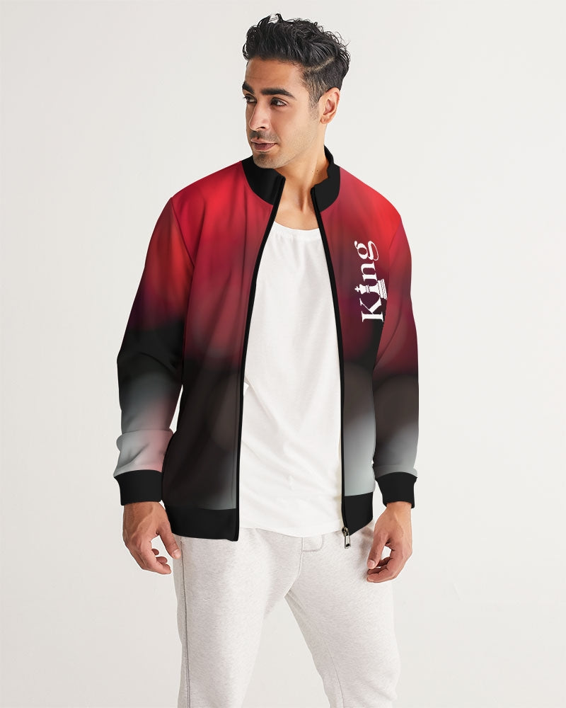 Red/Black Background Men's Track Jacket