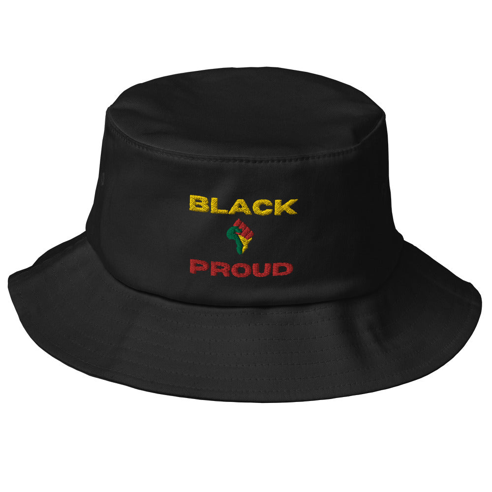 Black & Proud Old School Bucket Hat