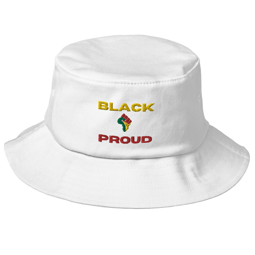 Black & Proud Old School Bucket Hat