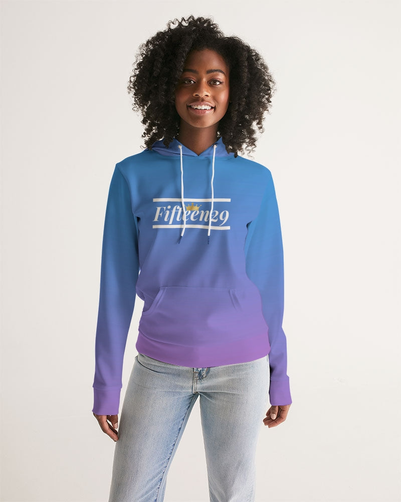 1529 Purple & Blue Women's Hoodie