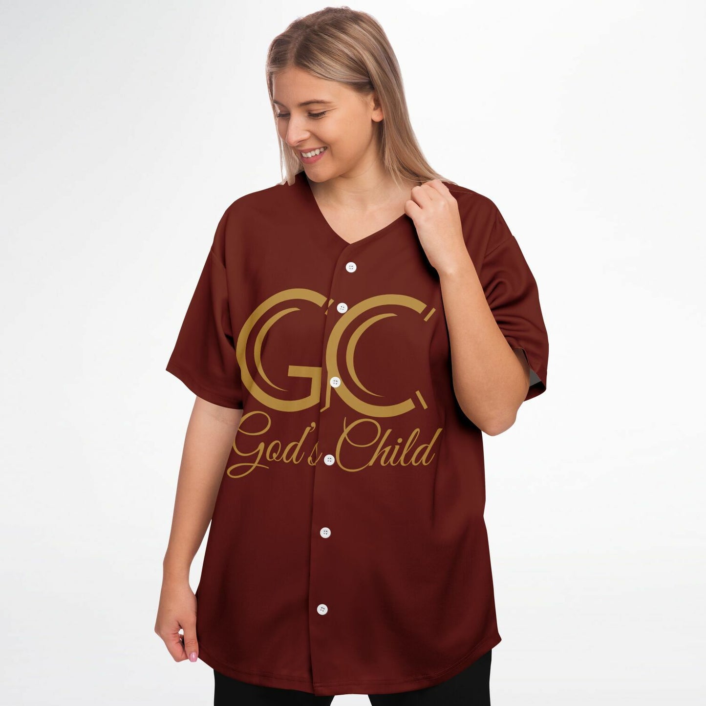 God's Child Baseball Jersey - Maroon