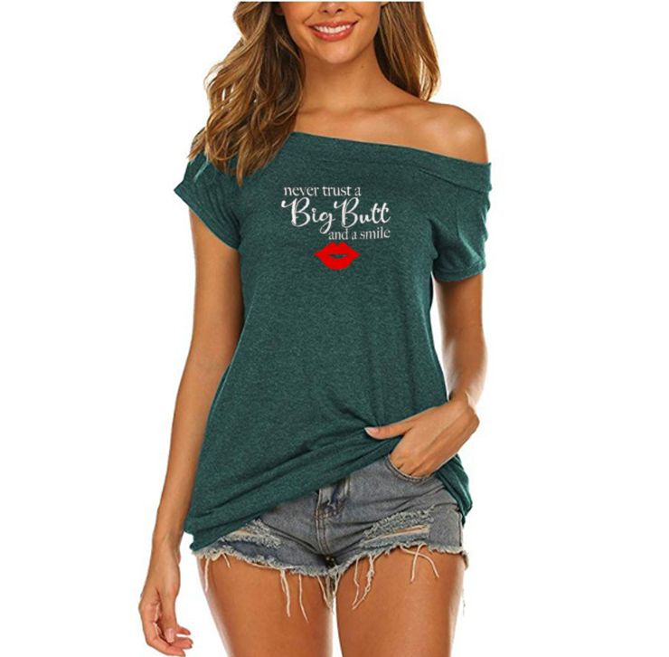 Big Butt & A Smile Off The Shoulder Short-sleeve Top