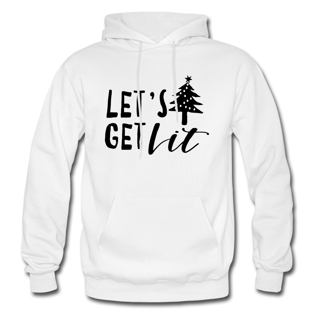 Let's Get Lit Hoodie - white