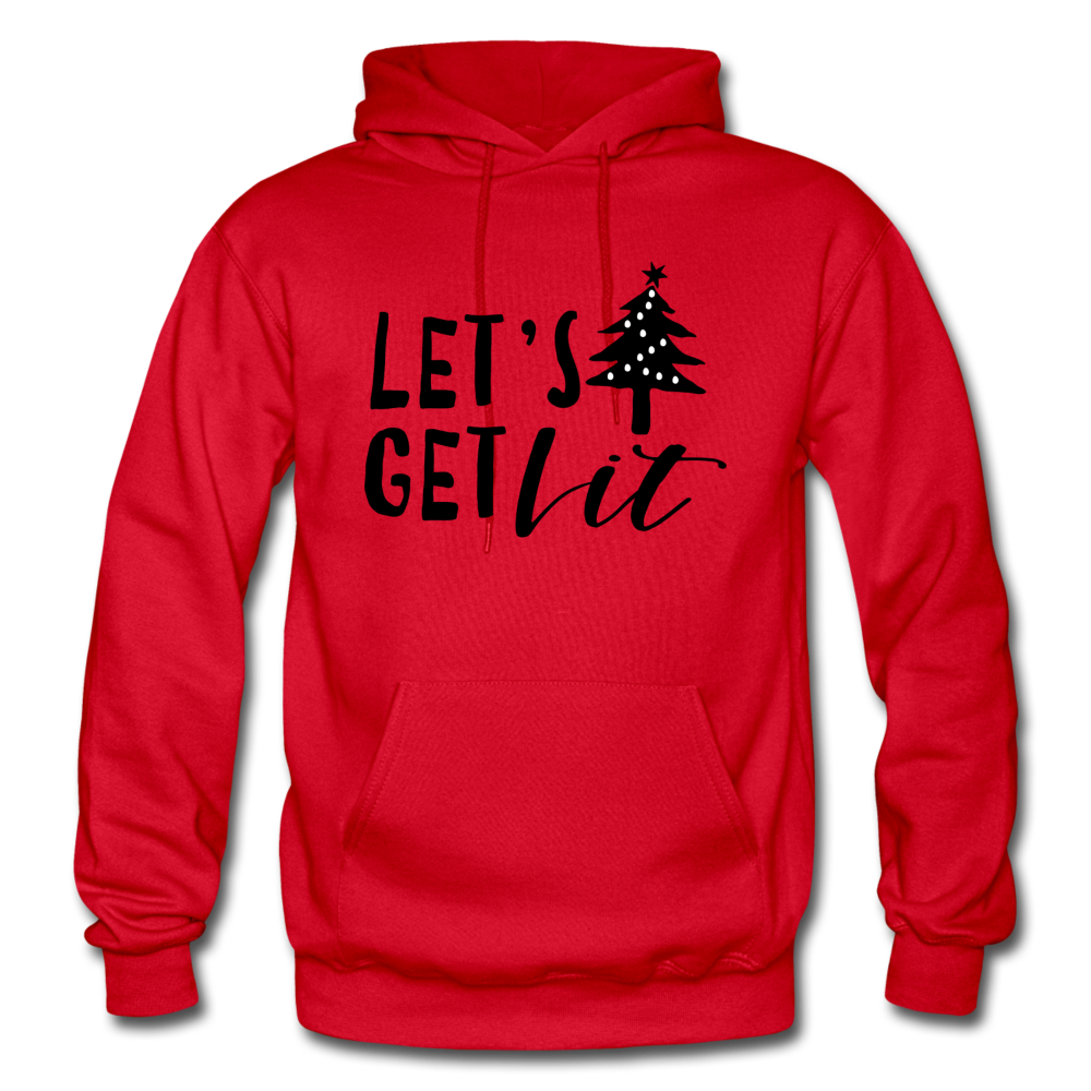 Let's Get Lit Hoodie - red