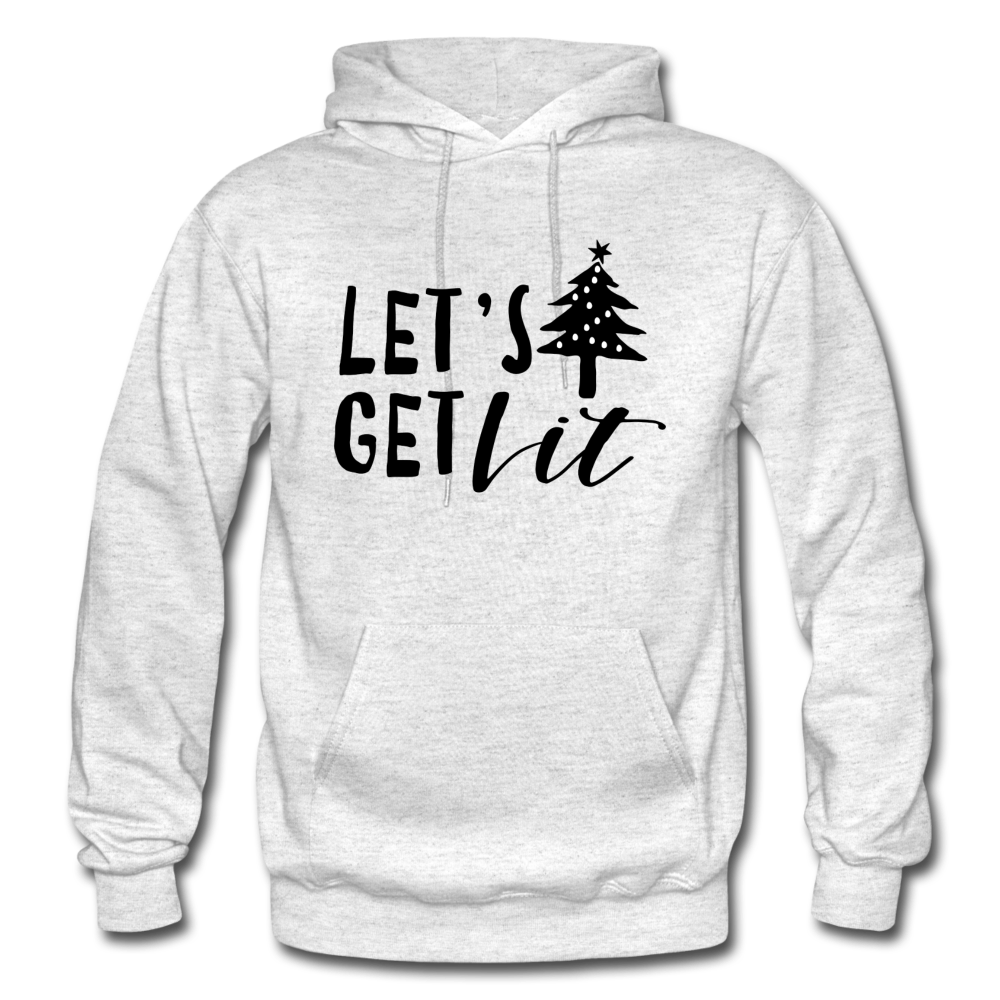 Let's Get Lit Hoodie - light heather gray