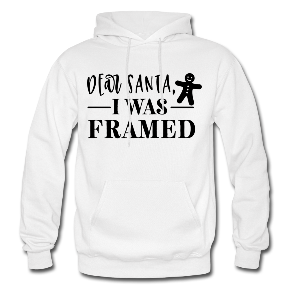 Dear Santa I Was Framed - white