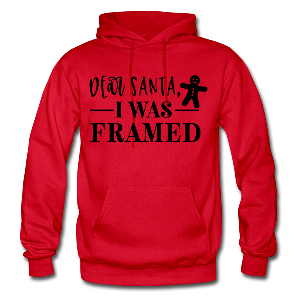 Dear Santa I Was Framed - red