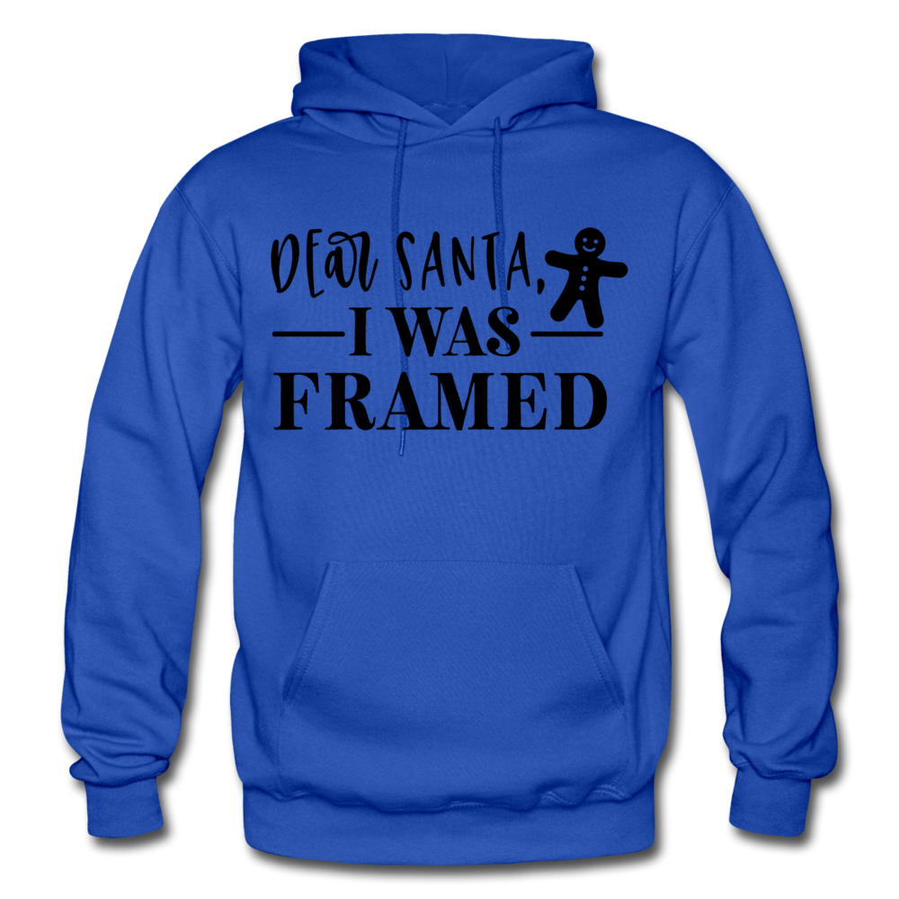 Dear Santa I Was Framed - royal blue