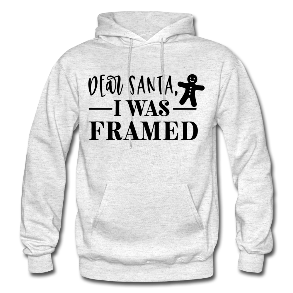 Dear Santa I Was Framed - light heather gray