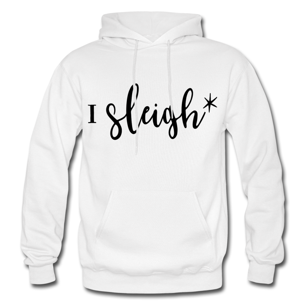 I Sleigh Funny Christmas Hoodie - white