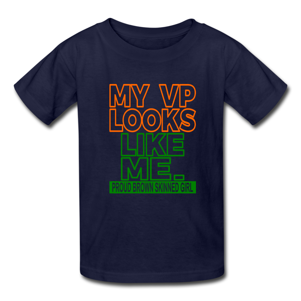 My VP Looks Like Me Girls Shirt - navy