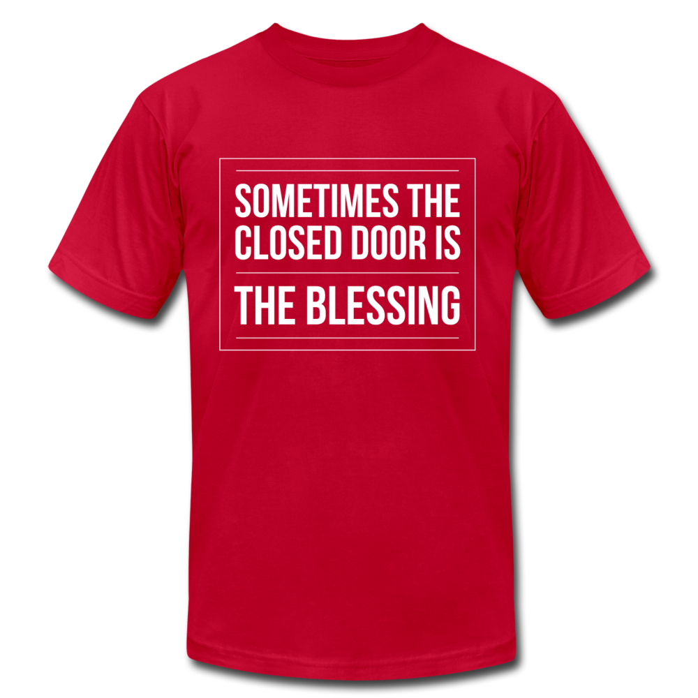 Sometimes The Closed Door Is The Blessing - red