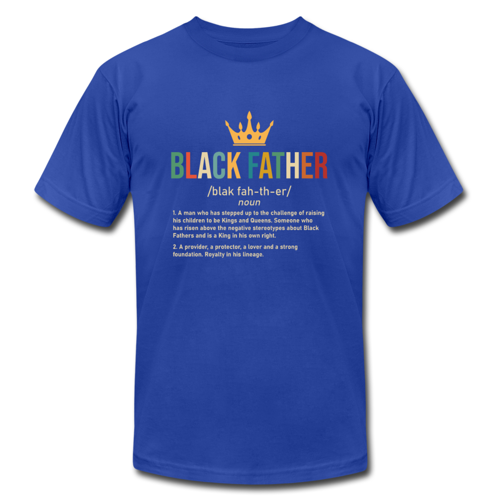 Black Father T-Shirt - royal blue