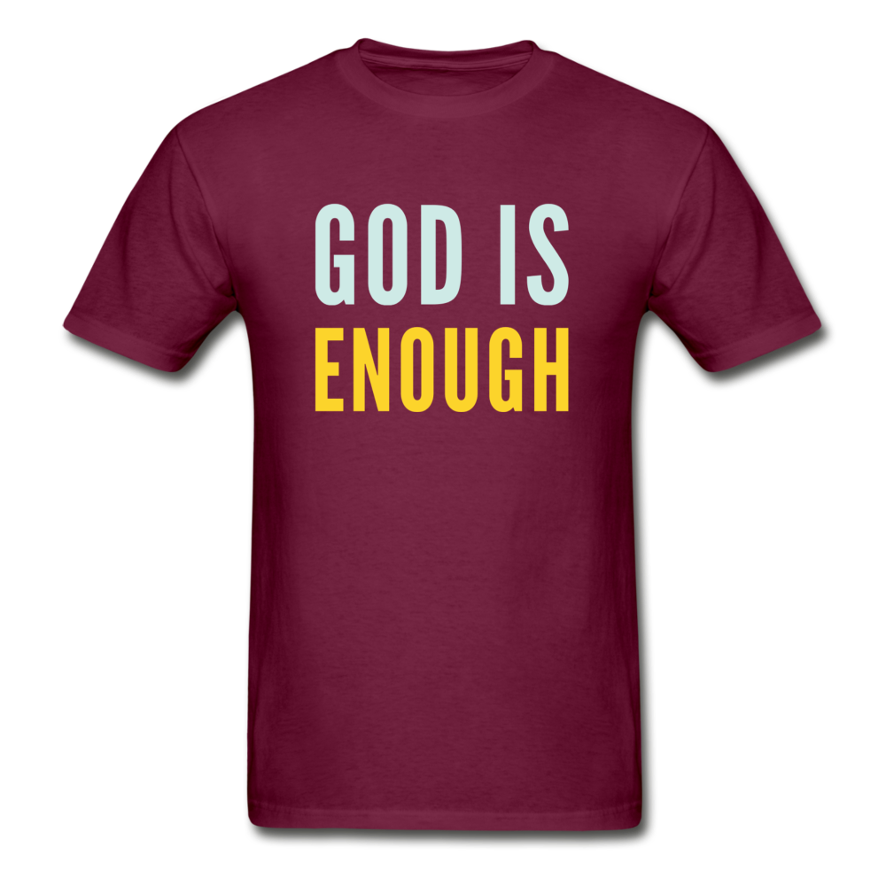 God Is Enough - burgundy