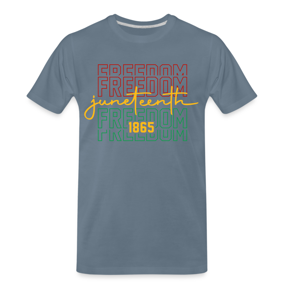 Freedom Juneteenth 1865 - steel blue