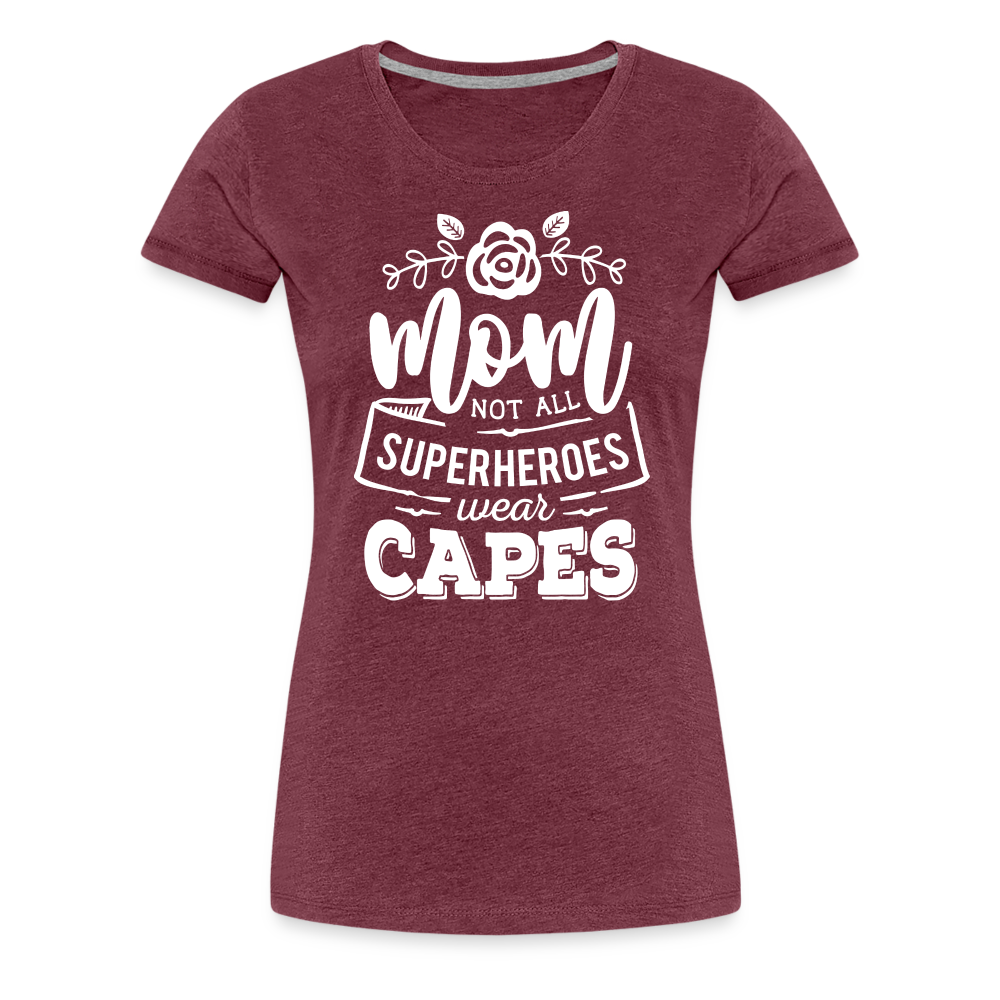 Mom Superhero Premium T-Shirt - heather burgundy