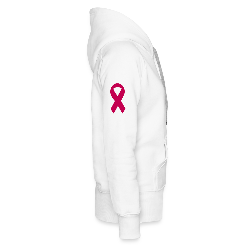 Kick Cancer's Butt Women’s Premium Hoodie - white