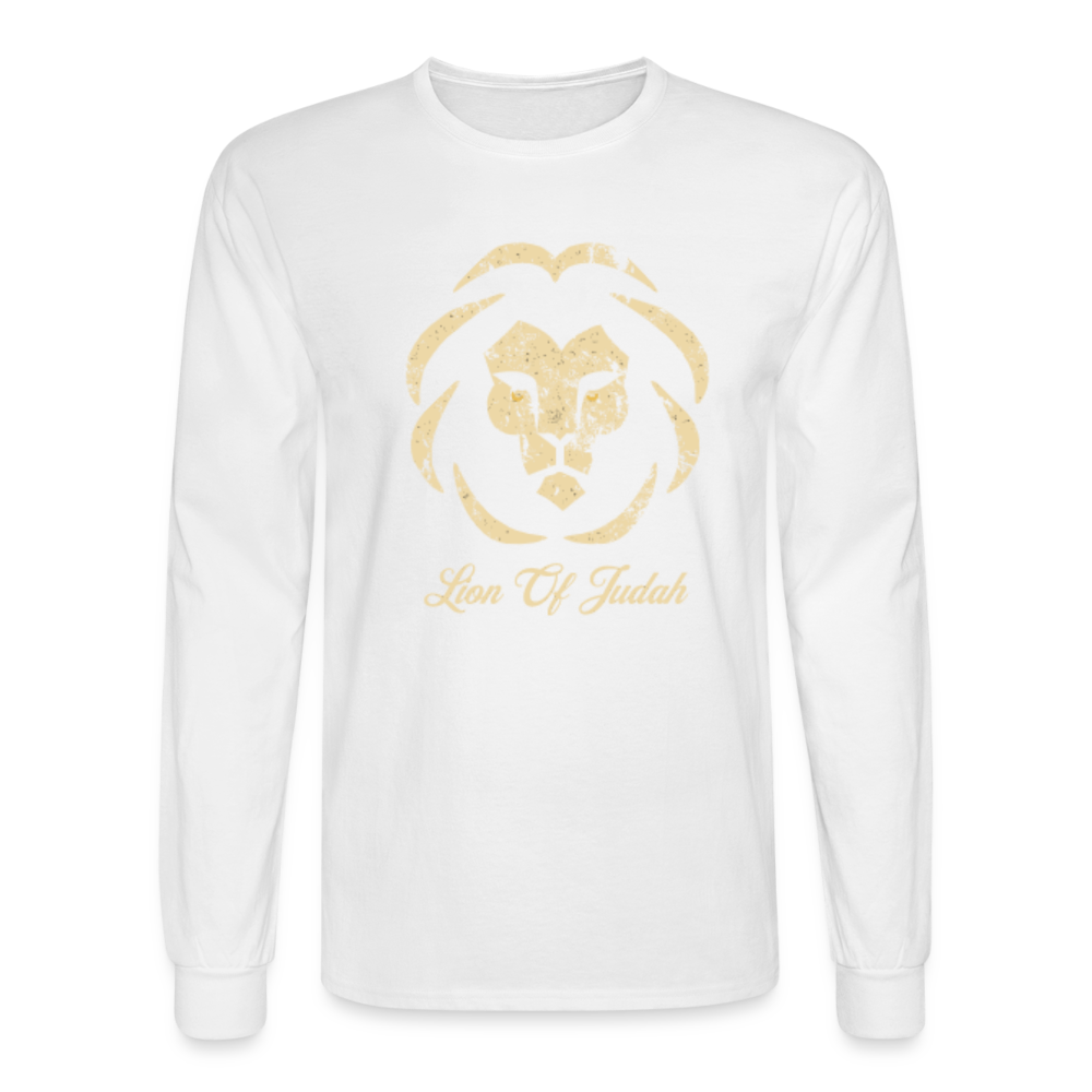 Lion of Judah Men's Long Sleeve T-Shirt - white