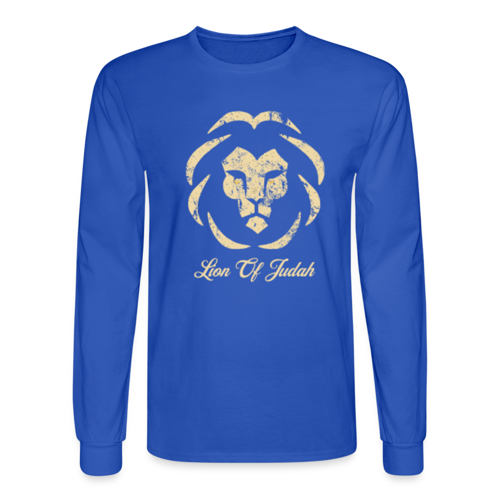 Lion of Judah Men's Long Sleeve T-Shirt - royal blue