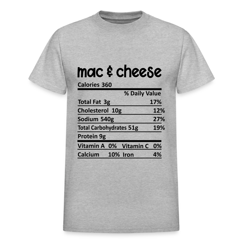 Mac & Cheese Nutrition Unisex T-Shirt - heather gray