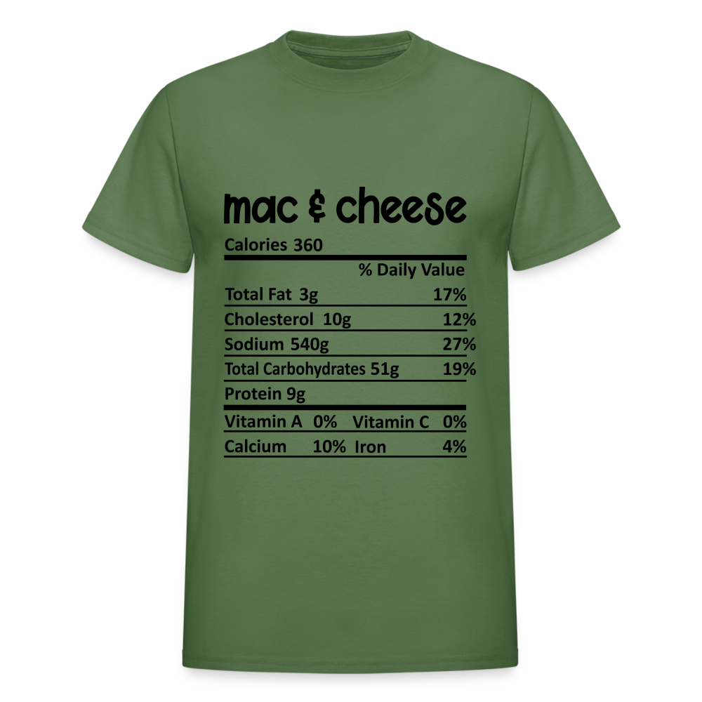 Mac & Cheese Nutrition Unisex T-Shirt - military green