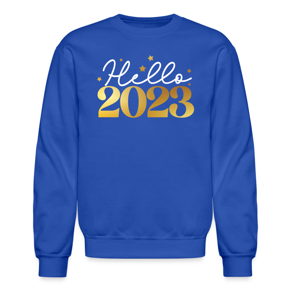 Hello 2023 Unisex Crewneck Sweatshirt - royal blue