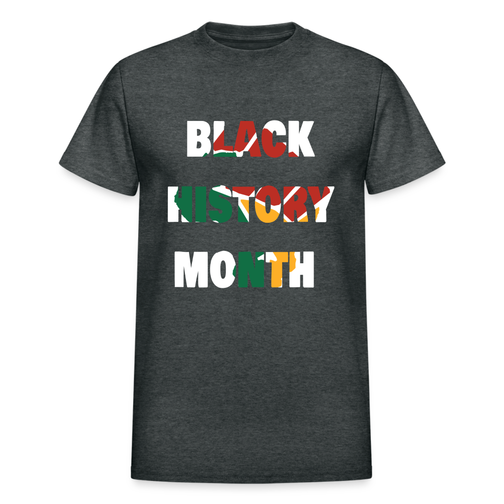 Black History Month Africa Fist Adult T-Shirt - deep heather