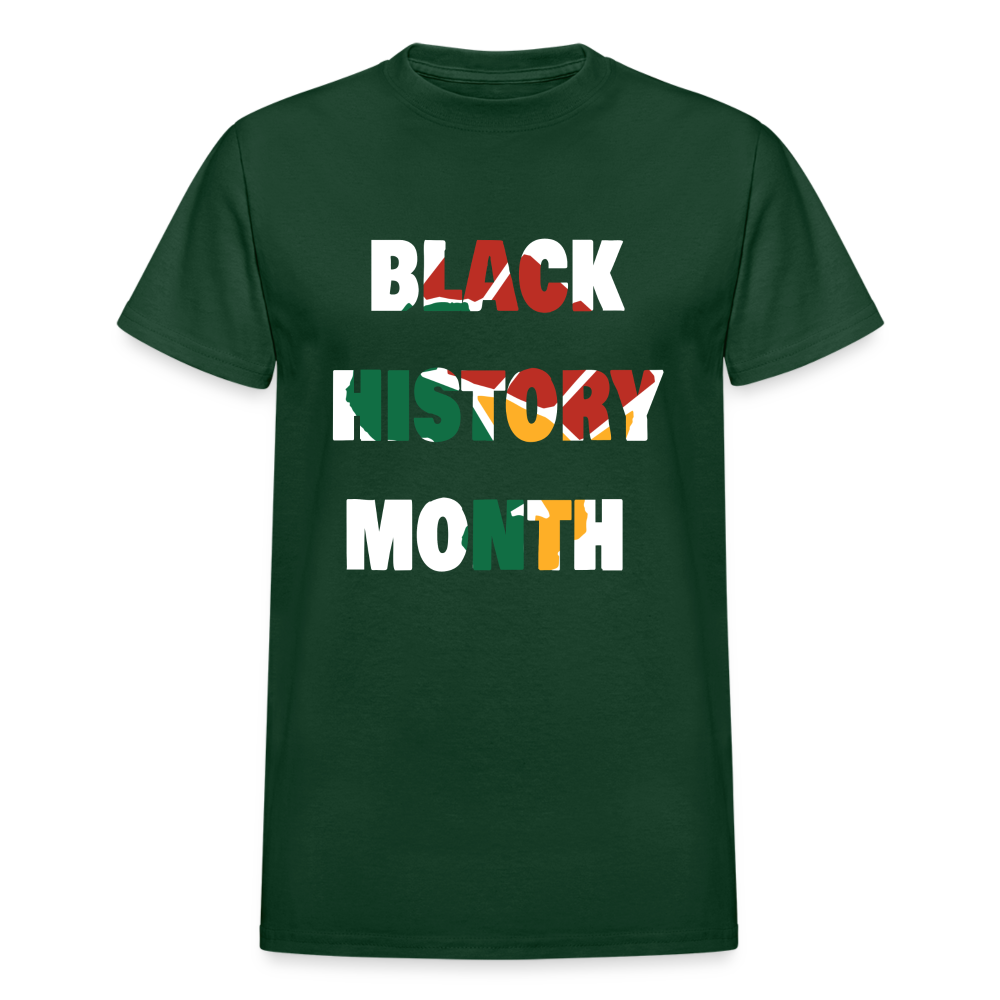 Black History Month Africa Fist Adult T-Shirt - forest green