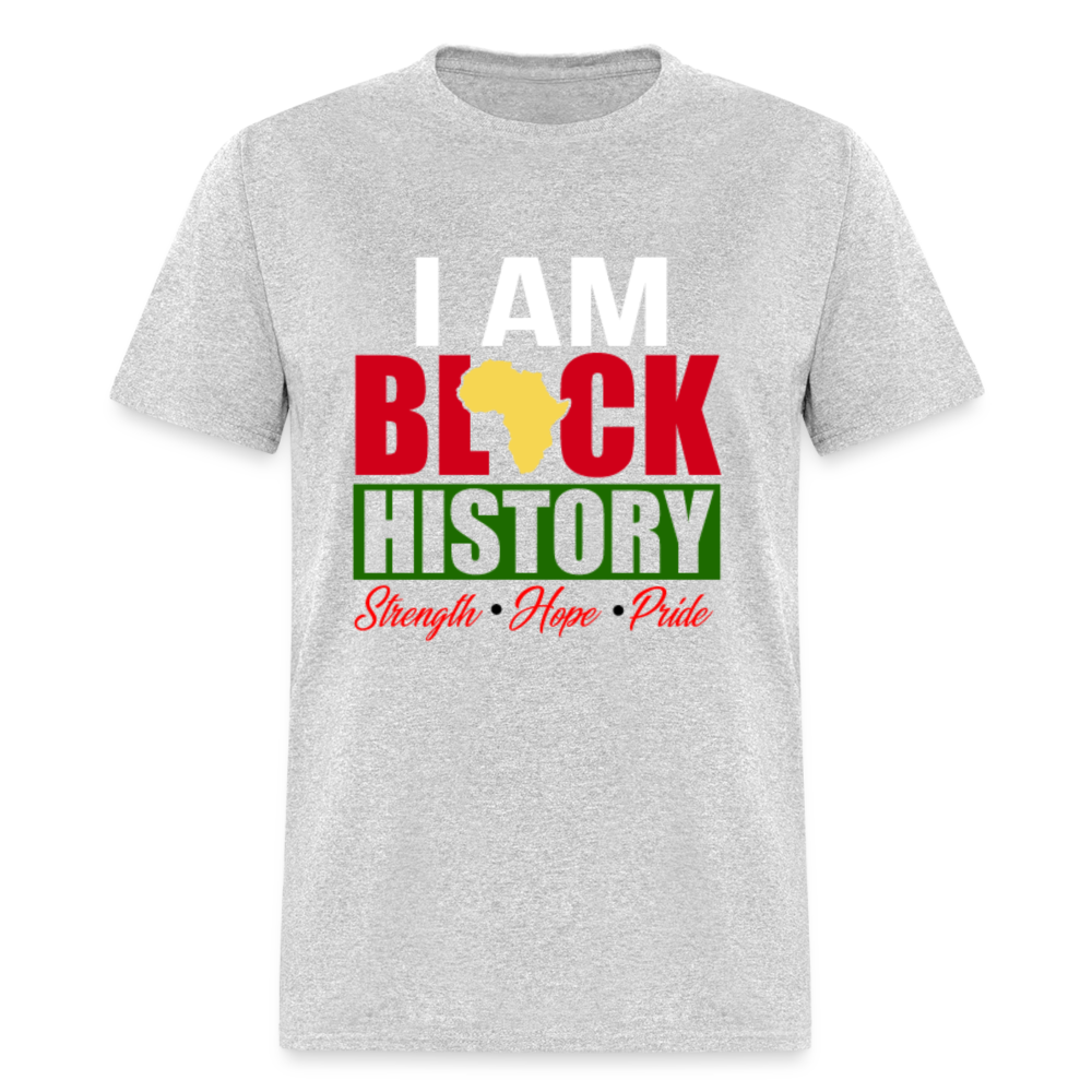 I Am Black History Unisex T-Shirt - heather gray