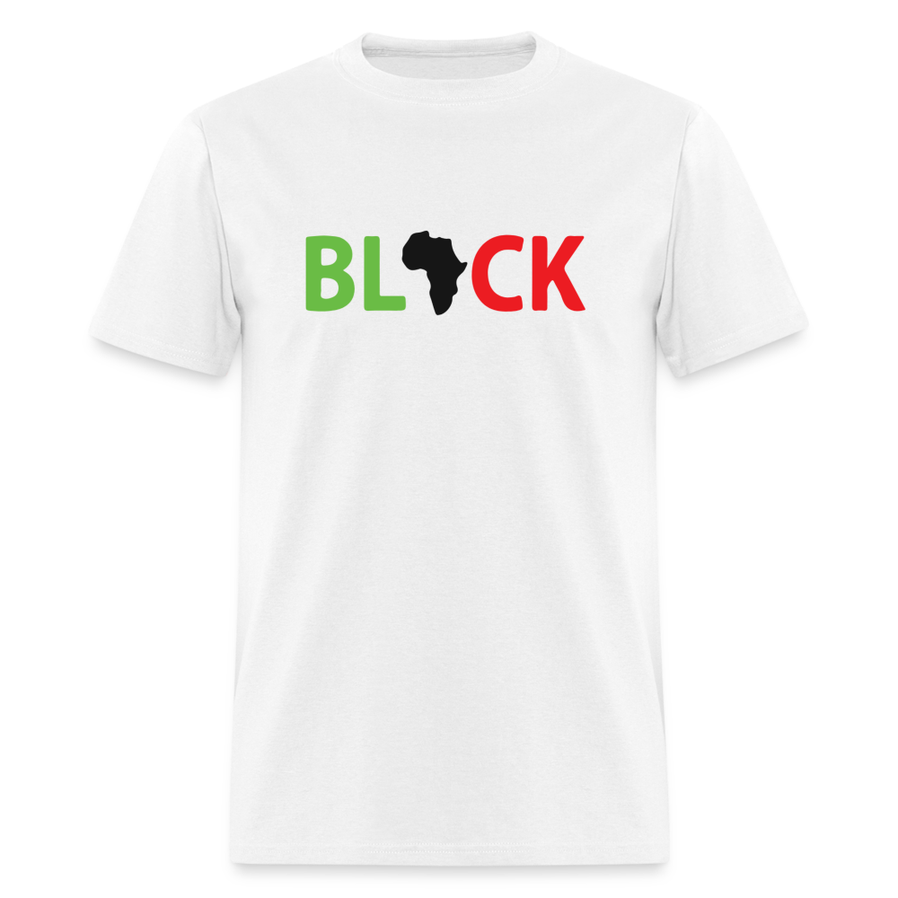 Black Unisex T-Shirt - white