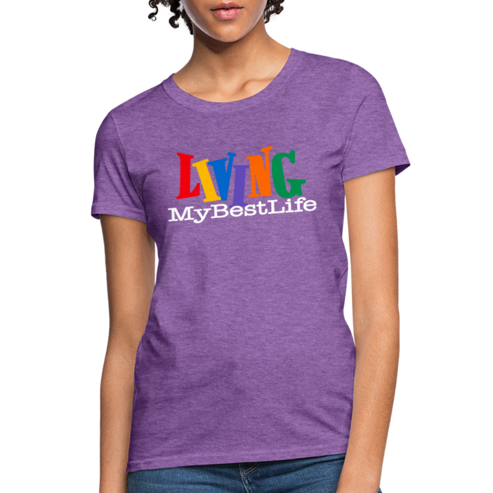 Living My Best Life T-Shirt - purple heather