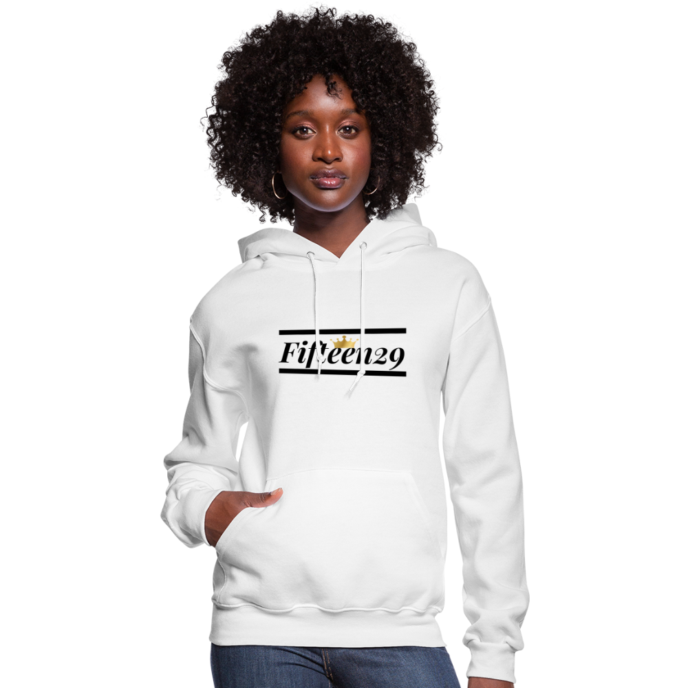 Fifteen29 (Black Letters) Women's Hoodie - white