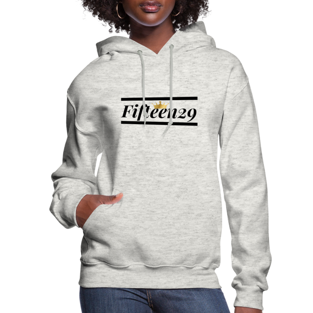 Fifteen29 (Black Letters) Women's Hoodie - heather oatmeal