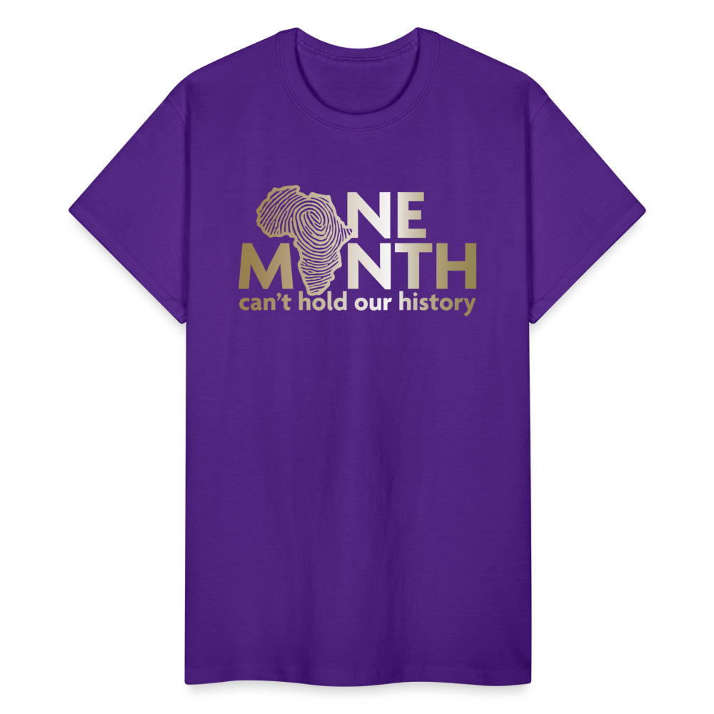 One Month Can't Hold Our History Gold Letters Unisex Classic T-Shirt - purple