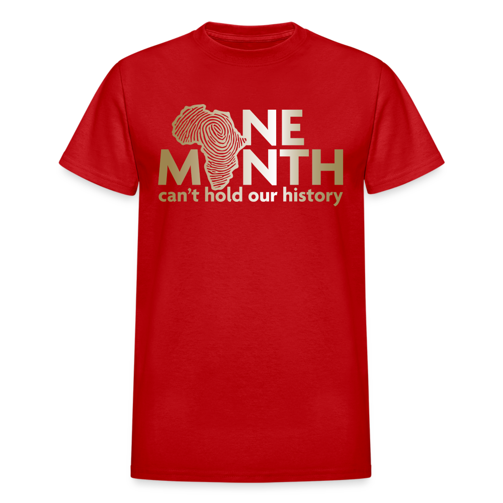 One Month Can't Hold Our History Gold Letters Unisex Classic T-Shirt - red