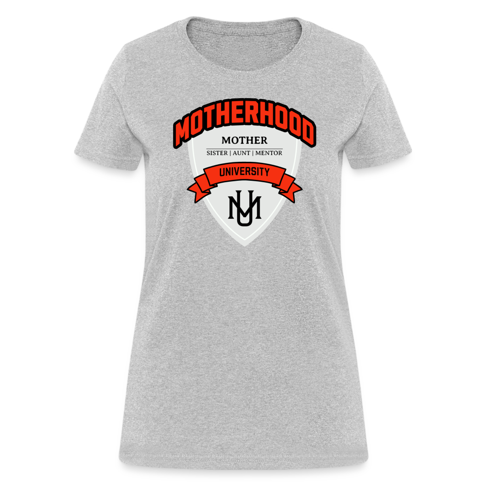 Motherhood University T-Shirt - heather gray