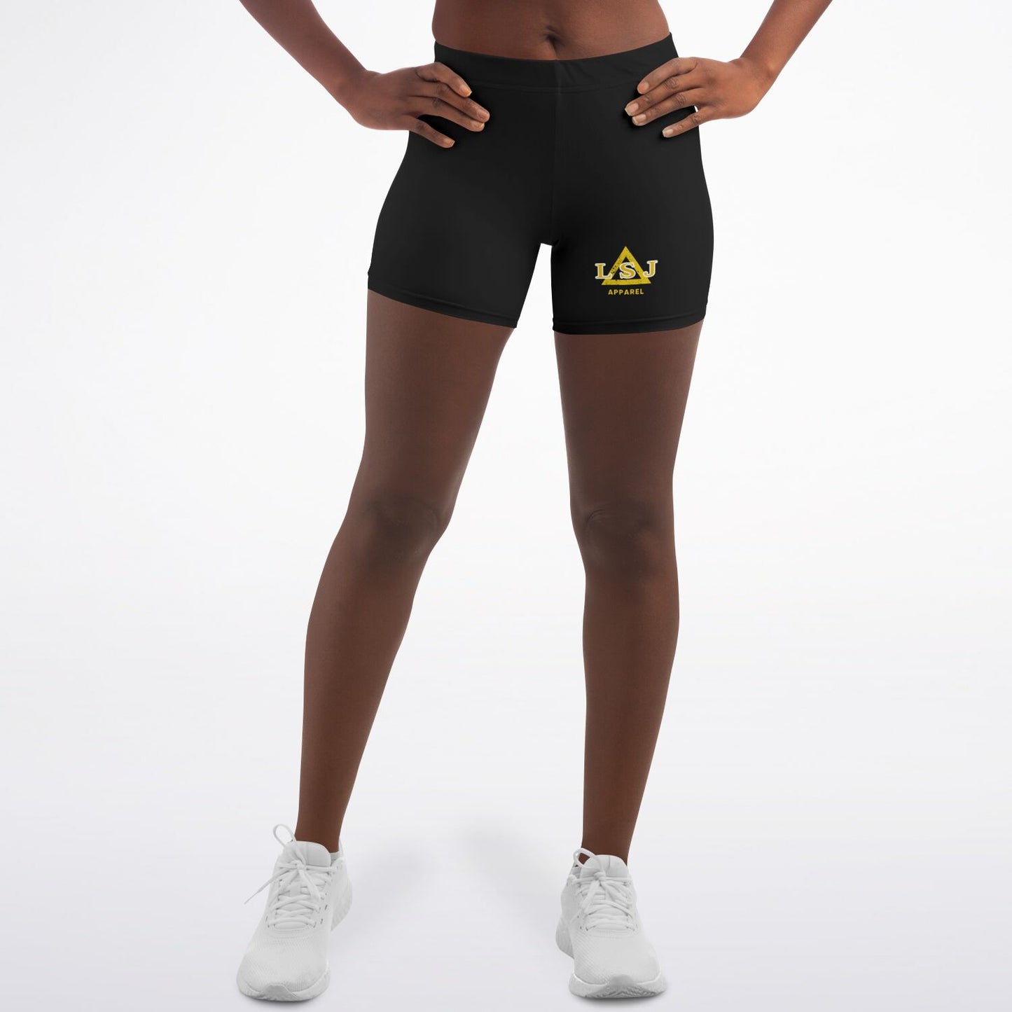 LSJ Black Sports Bra & Legging Short Set