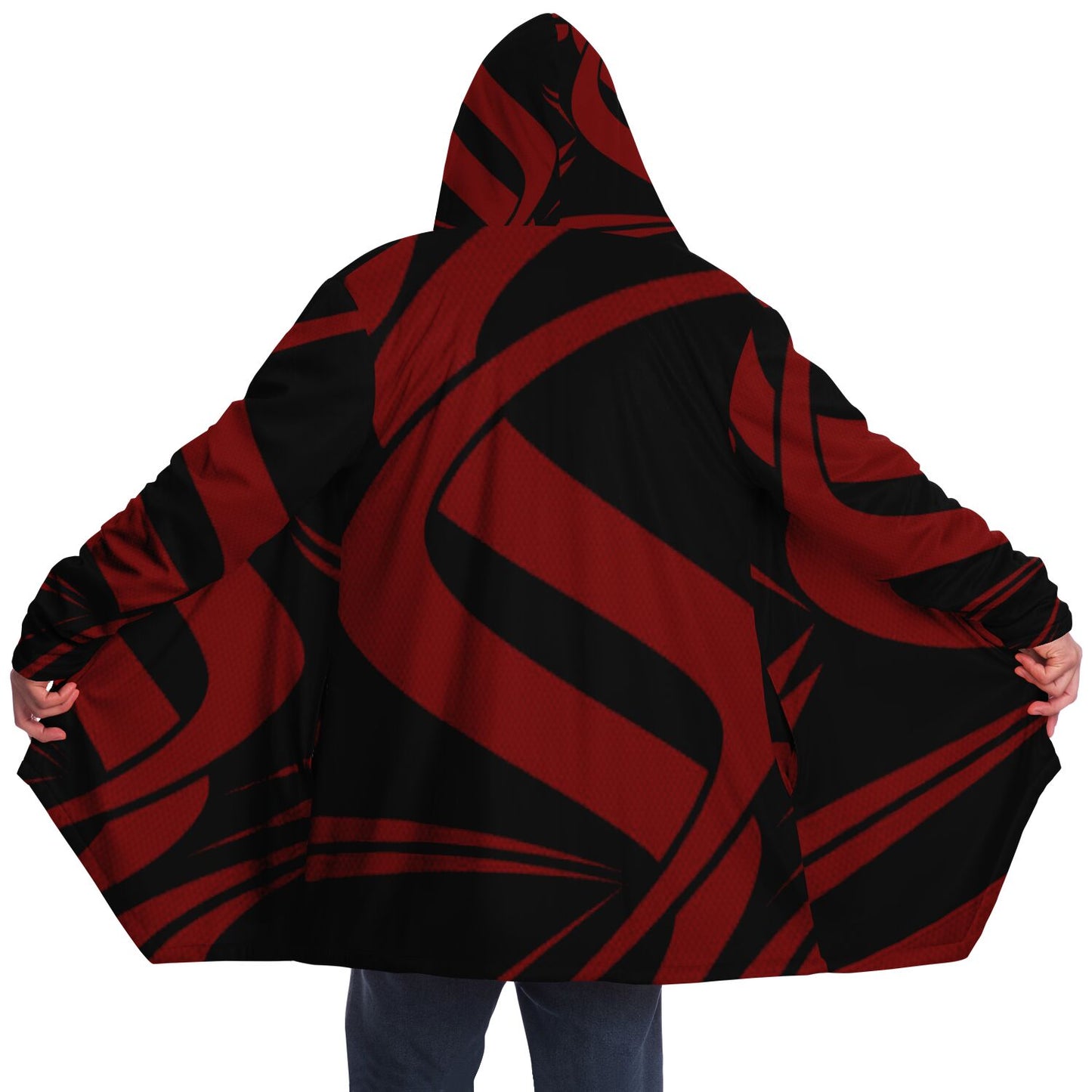 LSJ Black & Red Microfleece Cloak
