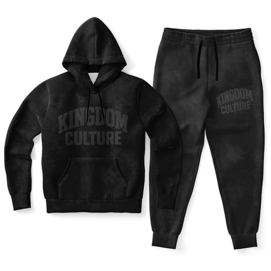 Kingdom Culture Black on Black Hoodie & Jogger Set