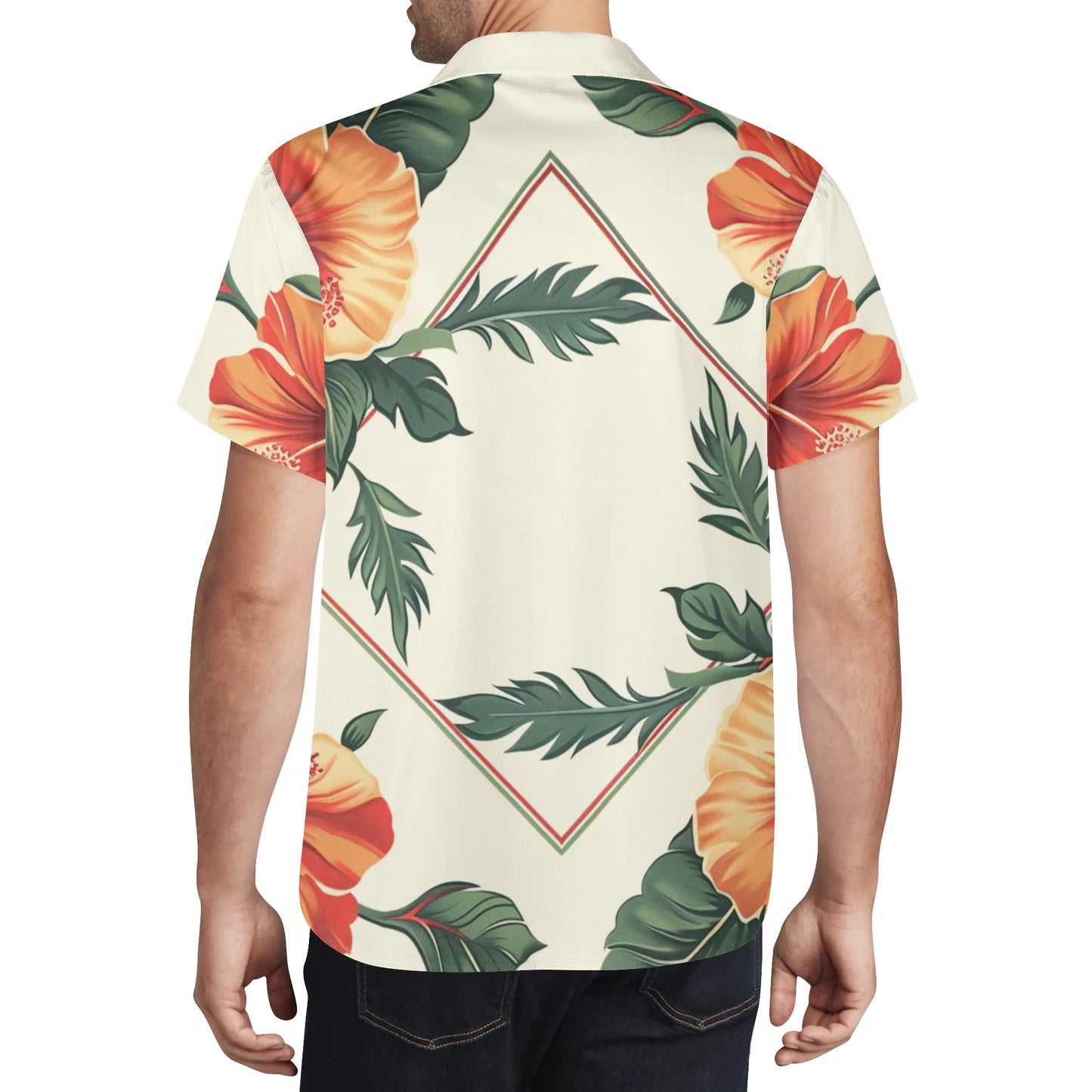 LSJ Hawaiian Passion Mens Casual Hawaiian Shirt