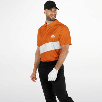 LSJ Orange & White Men's Polo Shirt
