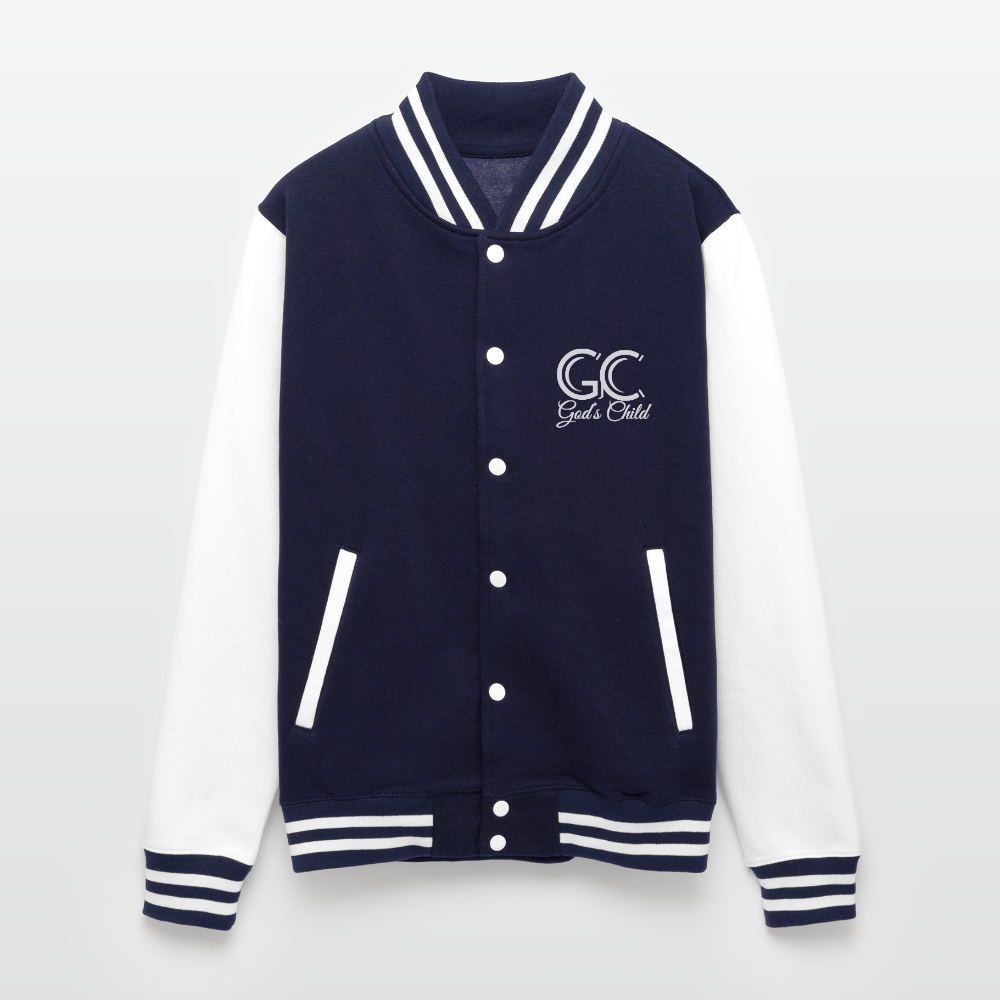 God's Child Letterman Jacket - navy/white