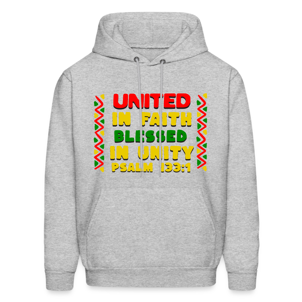 United In Faith Blessed In Unity Hoodie - heather gray